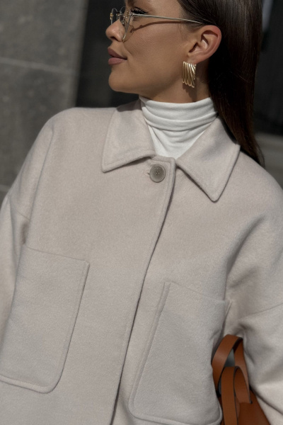 Пальто DAVA 7003 жемчужный - фото 3