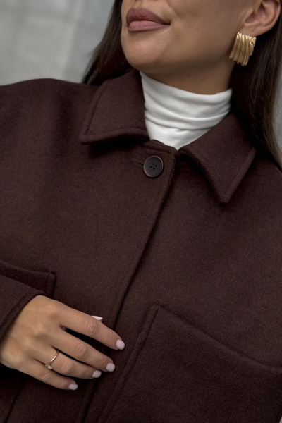 Пальто DAVA 7003 шоколадный - фото 9