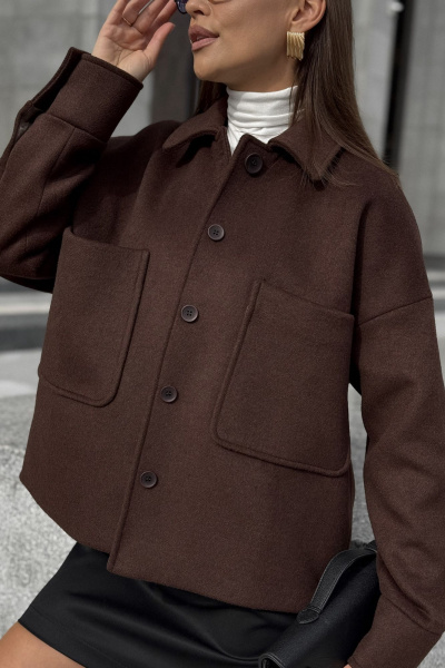 Пальто DAVA 7003 шоколадный - фото 8