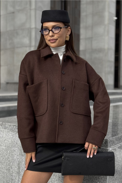 Пальто DAVA 7003 шоколадный - фото 7