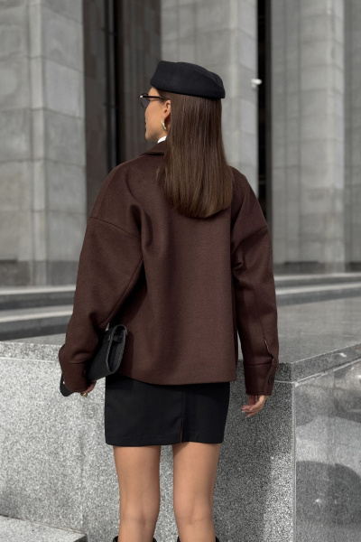 Пальто DAVA 7003 шоколадный - фото 4