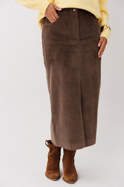 Бомбер, юбка Mislana 1245к шоколад - фото 6