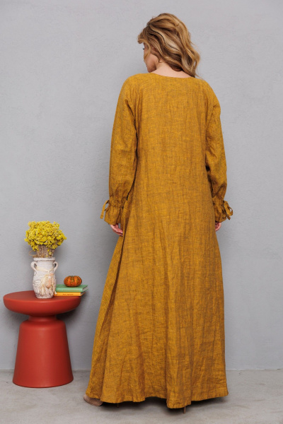 Платье АМУЛЕТ 9907 горчица - фото 6