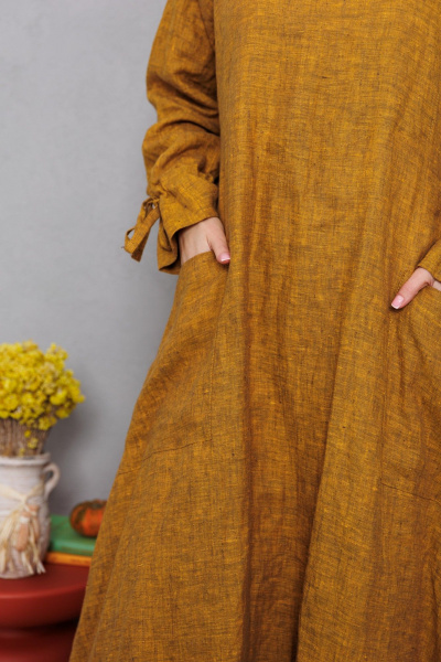 Платье АМУЛЕТ 9907 горчица - фото 5