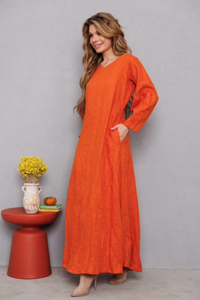 Платье АМУЛЕТ 9908 апельсин - фото 5