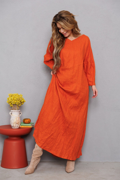 Платье АМУЛЕТ 9908 апельсин - фото 4