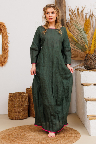 Платье АМУЛЕТ 9910 изумруд - фото 1