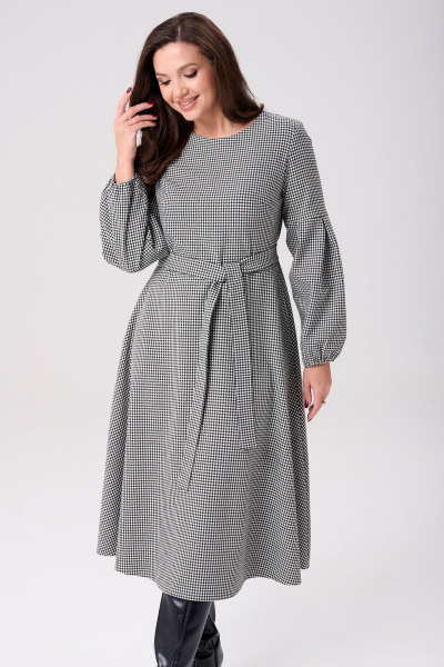 Платье Your size 2269 черно-белый - фото 4