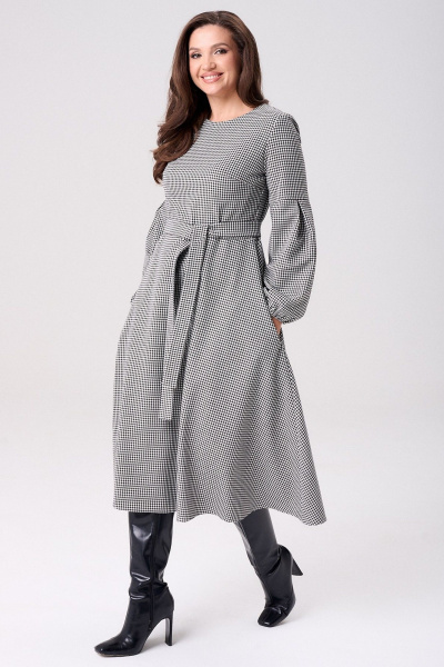 Платье Your size 2269 черно-белый - фото 3