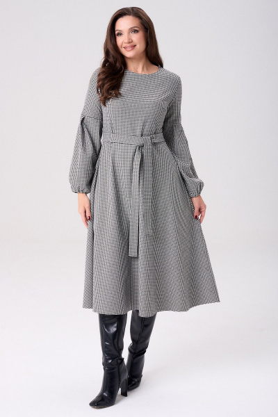 Платье Your size 2269 черно-белый - фото 2