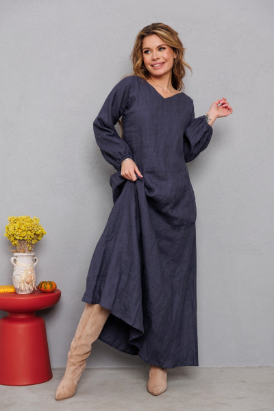 Платье АМУЛЕТ 9925 графит - фото 6