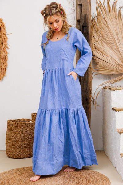 Платье АМУЛЕТ 9922 голубой - фото 4