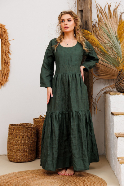 Платье АМУЛЕТ 9922 изумруд - фото 11