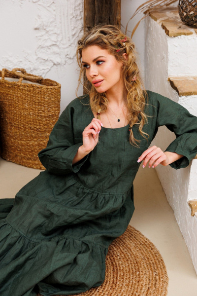 Платье АМУЛЕТ 9922 изумруд - фото 8