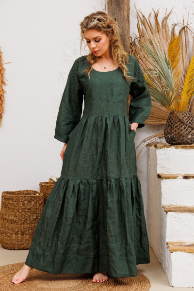 Платье АМУЛЕТ 9922 изумруд - фото 5