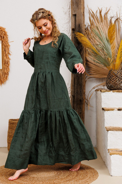 Платье АМУЛЕТ 9922 изумруд - фото 3