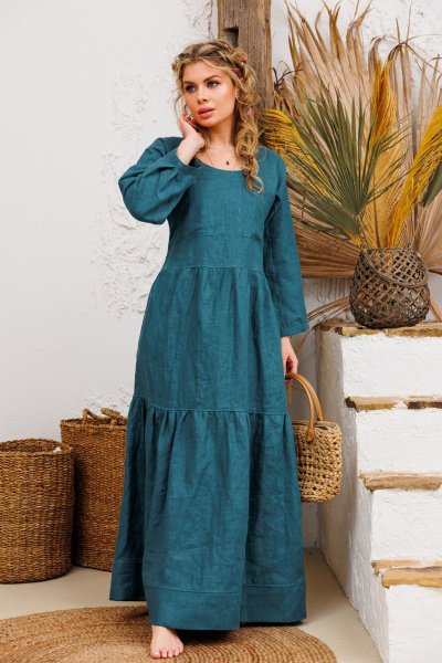 Платье АМУЛЕТ 9922 морской - фото 1