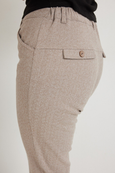 Брюки Mirolia 951 бежевый_елочка - фото 9