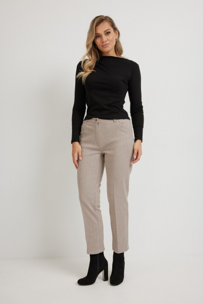Брюки Mirolia 951 бежевый_елочка - фото 1