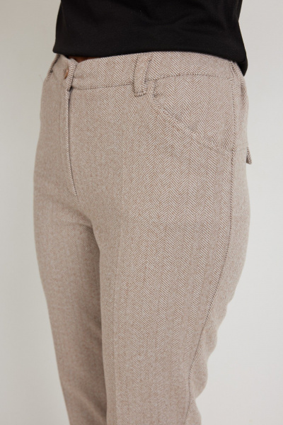 Брюки Mirolia 951 бежевый_елочка - фото 3
