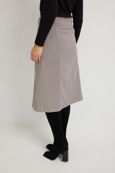Юбка Mirolia 1263 коричневый_елочка - фото 6