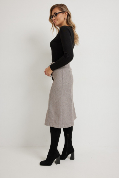 Юбка Mirolia 1263 коричневый_елочка - фото 4