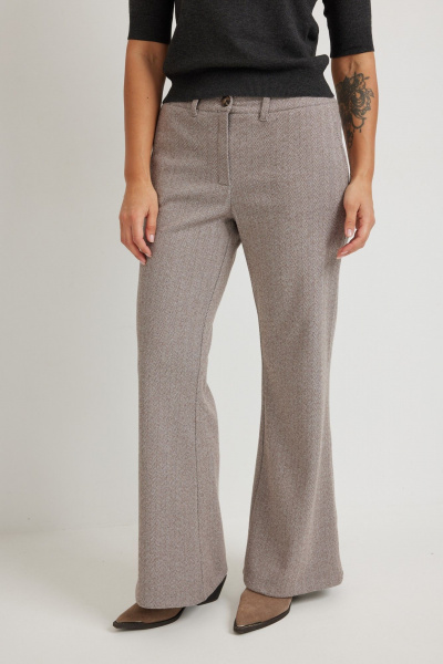 Брюки Mirolia 1265 коричневый_елочка - фото 6