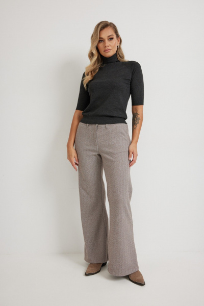 Брюки Mirolia 1265 коричневый_елочка - фото 1
