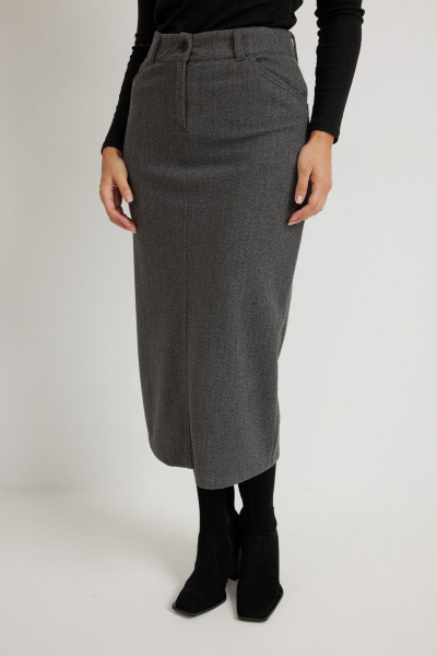 Юбка Mirolia 1271 серый_елочка - фото 5