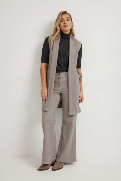 Жилет Mirolia 507 коричневый_елочка - фото 1