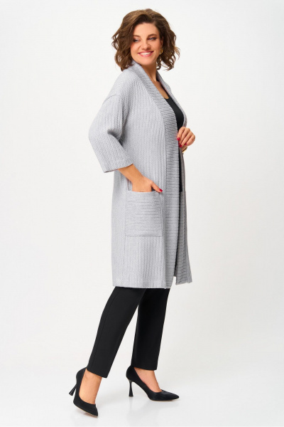 Кардиган DaLi 7061 светло-серый - фото 5