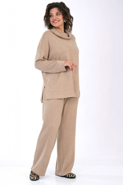 Блуза, брюки Alani Collection 2446 бежевый - фото 8