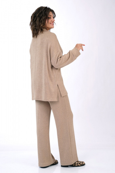 Блуза, брюки Alani Collection 2446 бежевый - фото 5