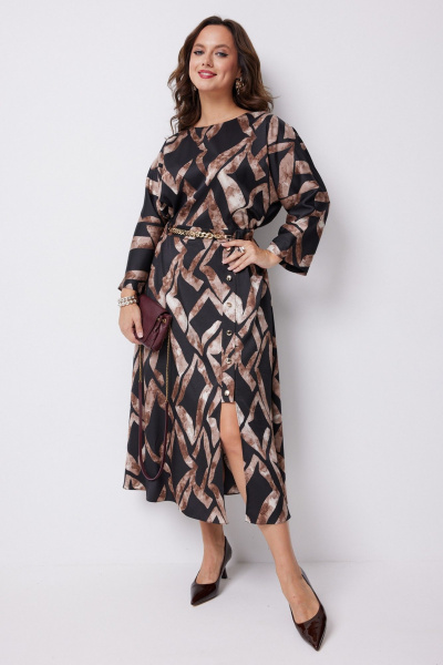 Платье Твой имидж 2247 черный_принт - фото 4