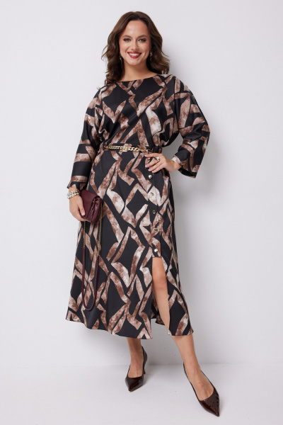 Платье Твой имидж 2247 черный_принт - фото 1