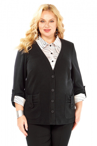 Джемпер Элль-стиль 541/10 черный - фото 1