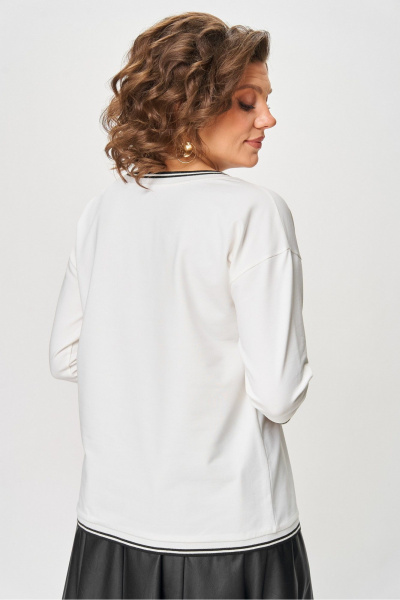 Джемпер Rumoda 2261_дл. молочный_черный - фото 11