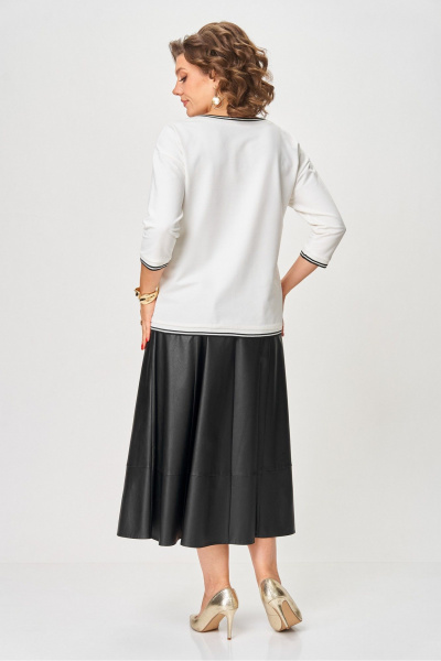 Джемпер Rumoda 2261_дл. молочный_черный - фото 10