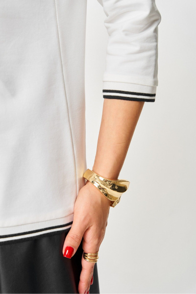 Джемпер Rumoda 2261_дл. молочный_черный - фото 9