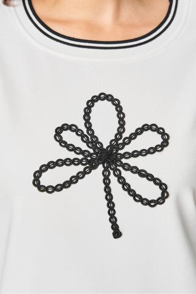 Джемпер Rumoda 2261_дл. молочный_черный - фото 8