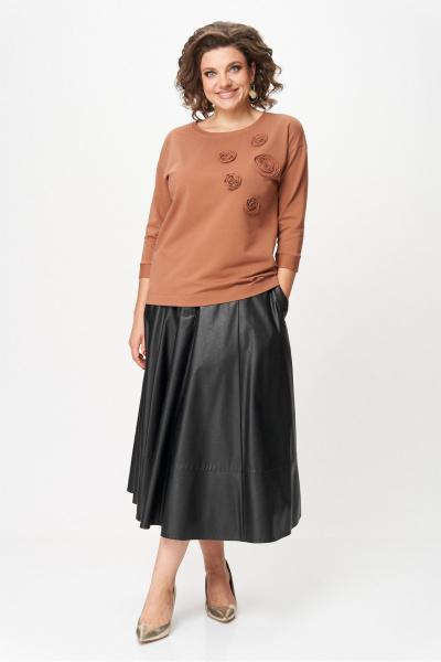 Джемпер Rumoda 2268 коричневый - фото 7