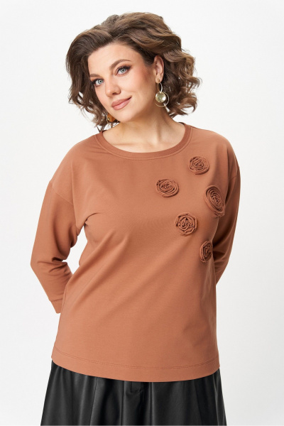 Джемпер Rumoda 2268 коричневый - фото 5