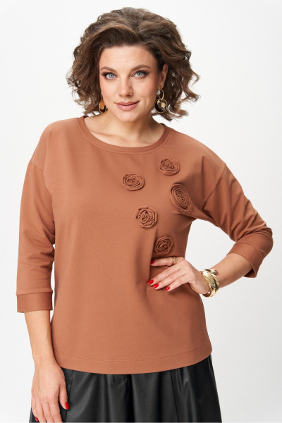 Джемпер Rumoda 2268 коричневый - фото 4