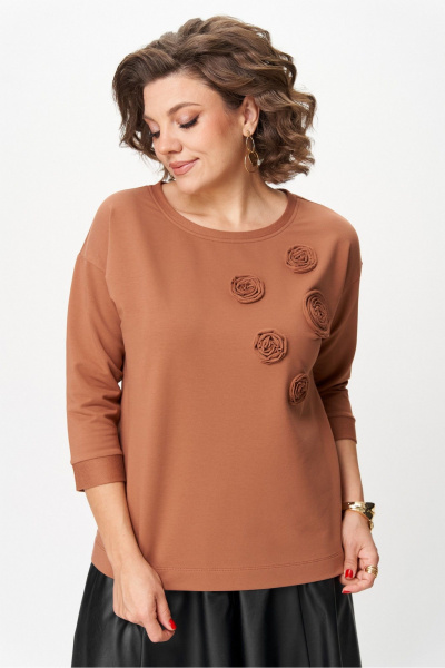 Джемпер Rumoda 2268 коричневый - фото 3