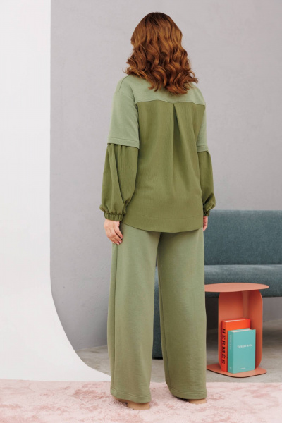 Брюки, джемпер Anastasia 1191.1 олива - фото 4