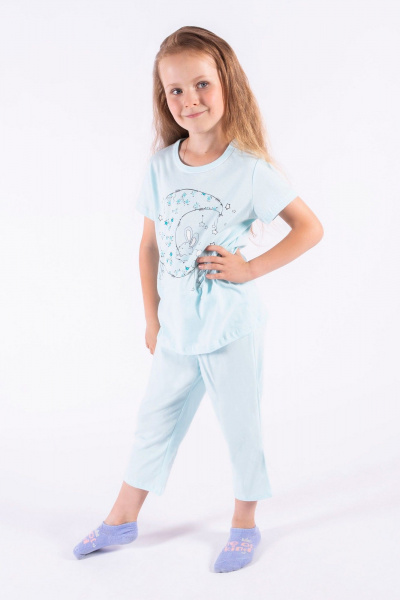 Капри, майка 8 Марта 13268-5С537Д40-122,128 голубой - фото 2