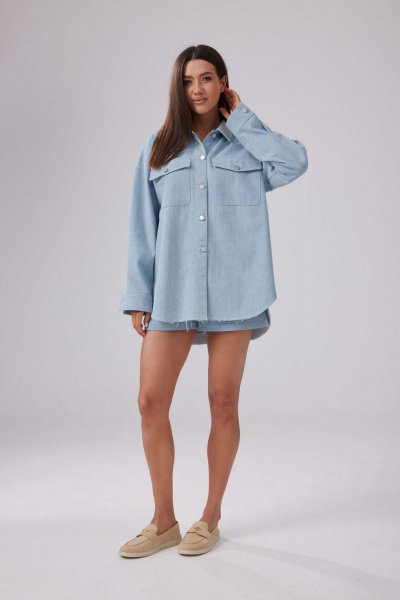 Рубашка T.N.D М611/1 голубой - фото 1