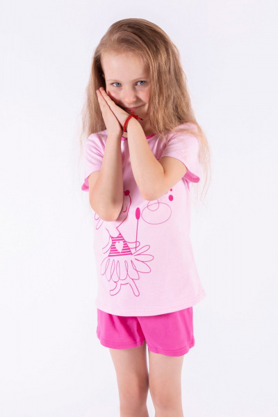 Майка, шорты 8 Марта 13269-5С545Д40-110,116 розовый - фото 2