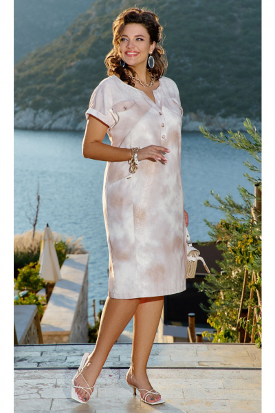 Платье Vittoria Queen 24353 перламутрово-бежевый - фото 2