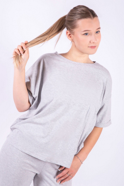 Брюки, футболка 8 Марта 15032-5С5026Д40-164 серый - фото 2